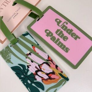 NWT Ellen Tracy Luggage Tag Set | Tropical Theme